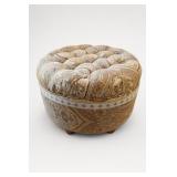 Round Paisley Storage Ottoman