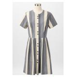 Spiegels Grey Button-front w pleated skirt Dress