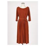 Reformation Belted, pleated skirt Midi dress