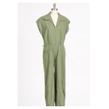 Handmade Green Zip-Front Romper