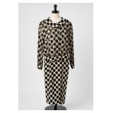 Polka Dot Blouse & Skirt Set, Size 14
