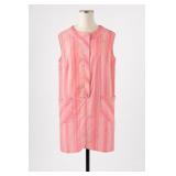 Pink Striped Sleeveless Shift Dress