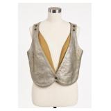 Fine Leathers Cropped Vest Size M
