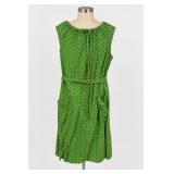 NPC Fashions Green Floral Zip-Front Dress