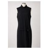 Sleeveless mock-neck, zip-back Dress