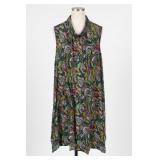 NPC Multicolor Butterfly Zip-Front Dress