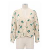 Button-front Sweater knitted textile
