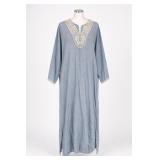 Evelyn Pearson Size L Pinstripe Maxi Dress