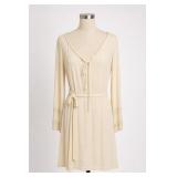Arlene Andrews Love Lace-Trim Belted Dress Dress