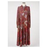 Paisley Long-Sleeve Maxi Dress