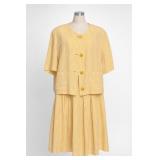 Yellow Striped 2-Piece Skirt Set