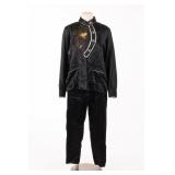 Vintage Japanese Embroidered Pajamas Sz S
