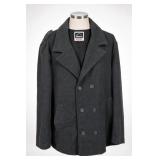 alpine SWISS Collared Coat textile fabric Size XL
