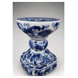 Blue-and-White Ceramic Pedestal