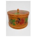 Painted Wooden Lidded Box