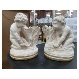 Cherub Figural Sculptures Bookends