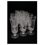 Etched Floral Glass Goblet Collection