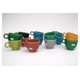Ribbed Fiesta Ceramic Coffee Mugs
