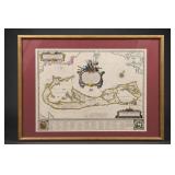 Blaeu Map Of The Bermuda Islands / Framed Print