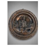 Large Metal Round Decorative Wall Plaque