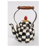 MacKenzie-Childs Checkered Enamel Teapot Unused