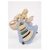 Kaye of Hollywood Ceramic Figural Woman Planter