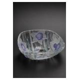 Crystal Clear Studios Glass Floral Relief Bowl