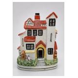 Staffordshire Pottery Cottage Coin Bank