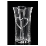 Boda Raised Heart Glass Vase