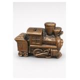Figural Train Coin Bank w Key