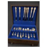 Vintage Flatware Set w Case Silverplate Japan