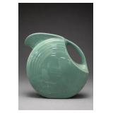 Fiesta Green Glazed Ceramic Disc Pitcher