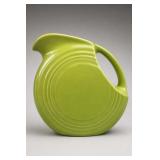 Fiesta Green Glazed Ceramic Disc Pitcher