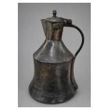 Large Copper Lidded Pitcher
