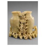 Vintage Chinese Soapstone Double Vase