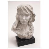 Sculptural Female Bust On Plinth