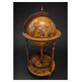 Globe-Shaped Wooden Cabinet