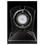Danbury Glass Wood Mantel Clock