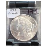 1922 Peace Dollar, Choice UNC, Silver
