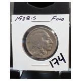 1928-S Buffalo Nickel, Fine