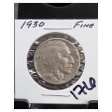 1930 Buffalo Nickel, Fine