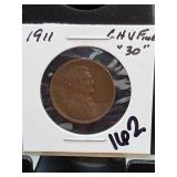 1911 Lincoln Wheat Cent