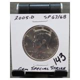 2005-D Kennedy Half Dollar, SP67/68