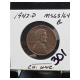 1942-D Lincoln Wheat Cent