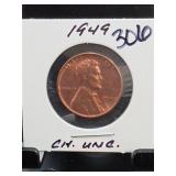 1949 Lincoln Wheat Cent, Choice UNC