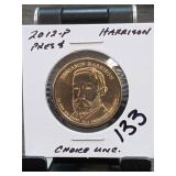 2012-P Benjamin Harrison Pres. Dollar, Choice UNC