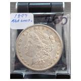 1897 Morgan Dollar, UNC, Silver