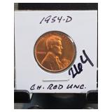 1954-D Lincoln Wheat Cent, UNC