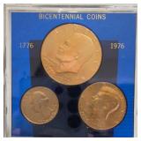 1776-1976 Gold-Plated Eisenhower Dollar Set