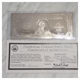 1998 $1 Silver Certificate, .999 Silver
